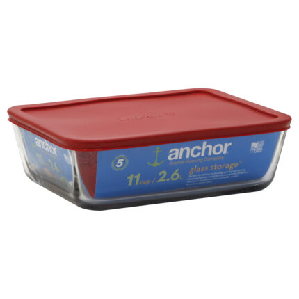Anchor Hocking, Glass Storage, Case Of 2, 11 Fl Oz