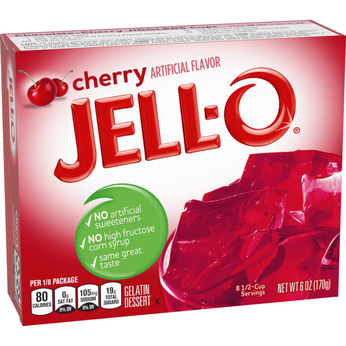Jell-O, Jello Cherry Instant Gelatin Mix, Case Of 24, 6 Oz - Image 1