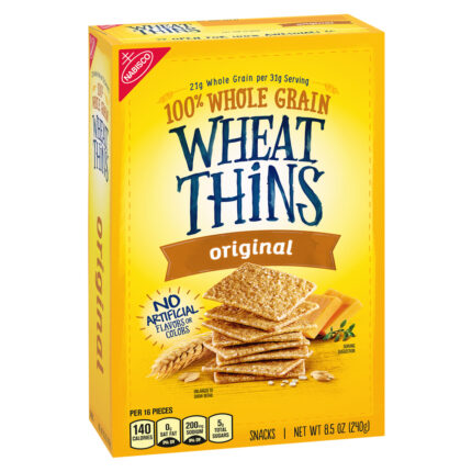 Wheat Thins, 100% Whole Grain Original Snack Crackers, Case Of 6, 8.5 Oz