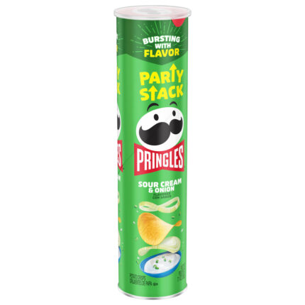 Pringles, Party Stack Sour Cream And Onion Flavored Potato Crisps, Case Of 14, 7.1 Oz