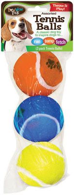 Bow Wow, Assorted Tennis Balls, Case Of 3, 3 Ct