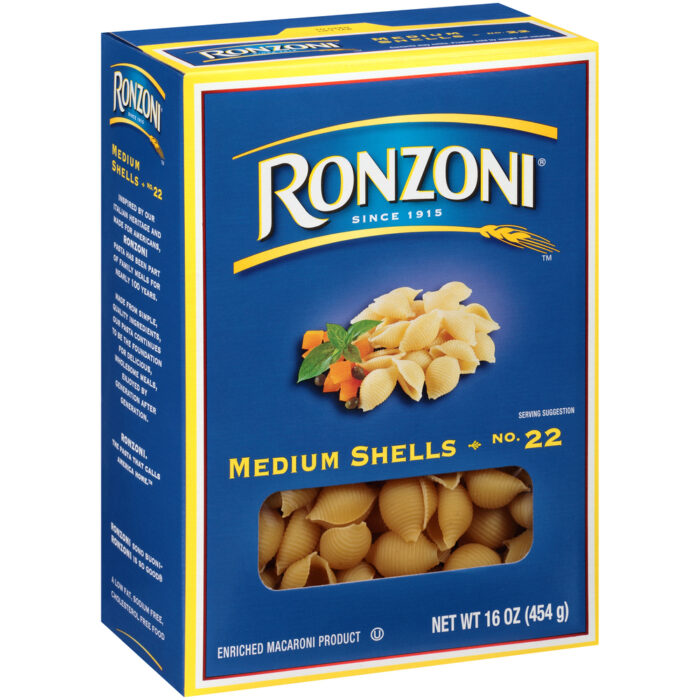 Ronzoni, Medium Shells Box, Case Of 12, 1 Lb - Image 1