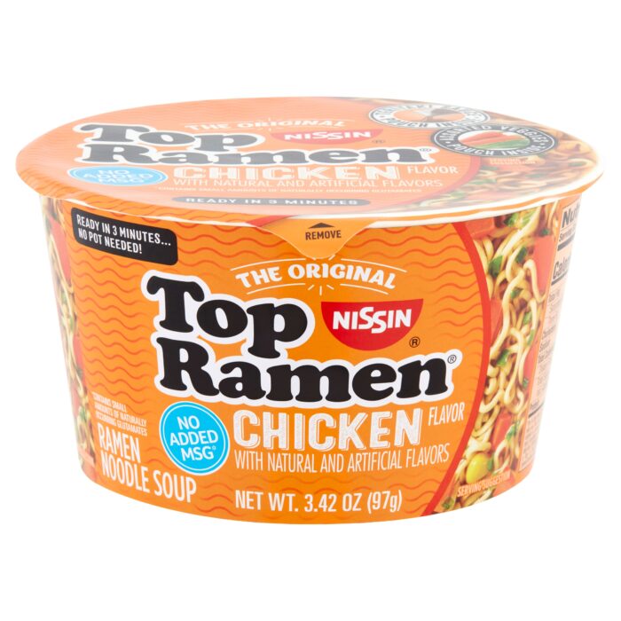 Nissin, The Original Chicken Ramen Noodle Soup Chicken, Case Of 6, 3.42 Oz - Image 1