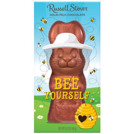 Russell Stover, Milk Chocolate Solid Bunny Bee Yourself, Case Of 12, 5.5 Oz