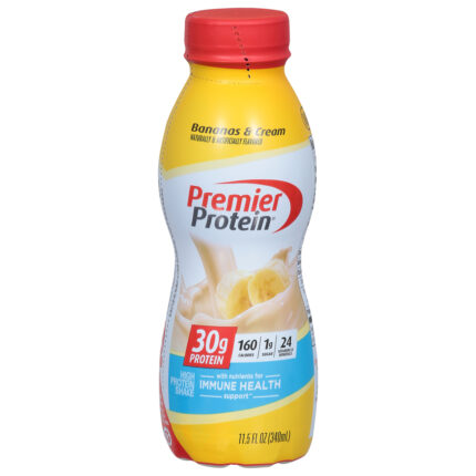 Premier Protein, High Protein Shake Bananas & Cream, Case Of 12, 11.5 Fl Oz