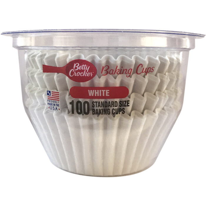 Betty Crocker, White Cupcake Liners, Case Of 6, 100 Ct - Image 1