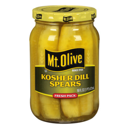 Mt. Olive, Pickles Dill Spears Kosher Fresh Pack Jar, Case Of 12, 16 Fl Oz