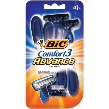 Bic, Comfort 3 Advance Men'S 3-Blade Razor, 1 Each, 4 Ct