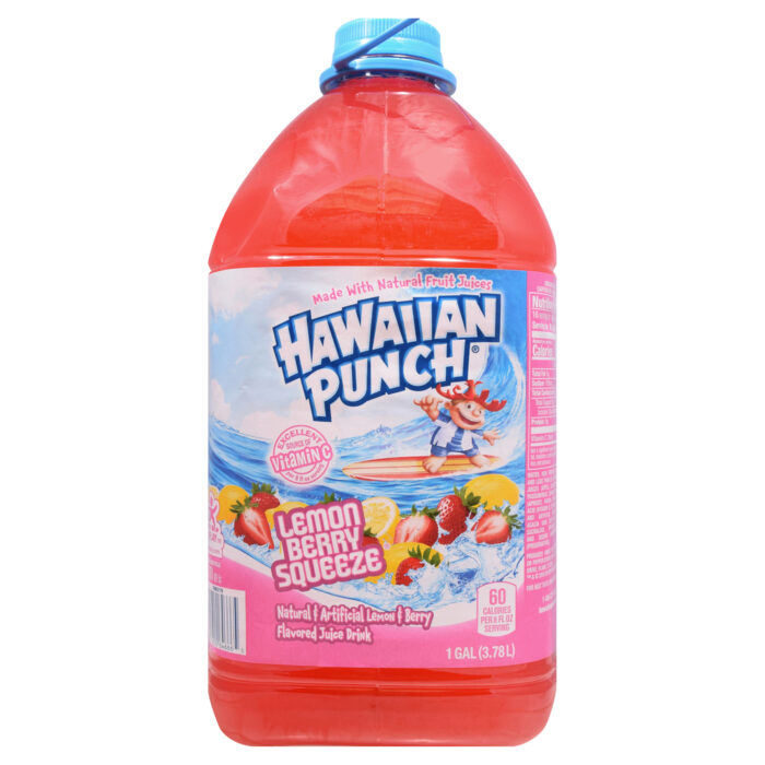 Hawaiian Punch, Flavored Juice Drink Lemon Berry Squeeze 1.0 Gl, Case Of 4, 128 Fl Oz - Image 1