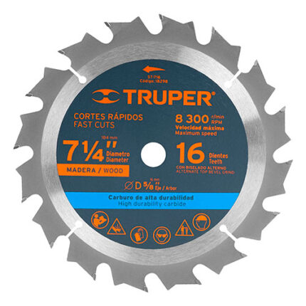 *** 7-1/4" 16 Teeth Circular Saw Blade                         Special Order Item (Extended Lead Time 35-50 Days)