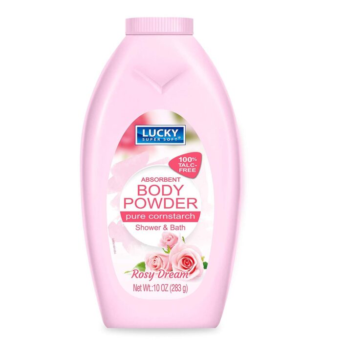 Lucky, Body Powder. All Day Moisture And Odor Protection. Rosy Dream Fragrance. Cornstarch Based. Talc Free., Case Of 12, 1 Oz - Image 1