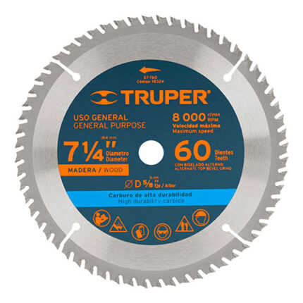 ***  7-1/4", 60 Tooth, Circular Saw Blade                         Special Order Item (Extended Lead Time 35-50 Days)
