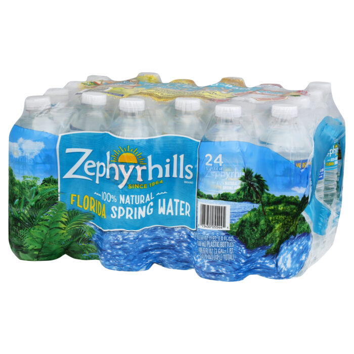 Zephyrhills Water, 100% Natural Spring Water 24 Bottles, 1 Each, 405.6Fl Oz - Image 1