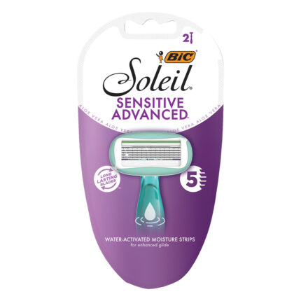 Bic, Soleil Sensitive Advanced Womens 5-Blade Razors, Case Of 6, 2 Ct