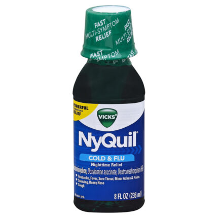 Vicks, Nyquil Cold & Flu Nighttime Relief, Case Of 1, 8 Fl Oz