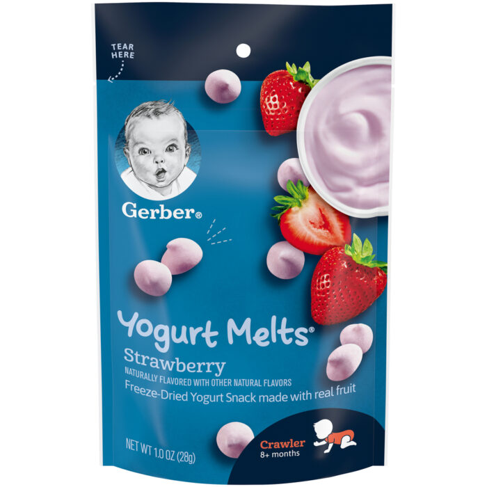 Gerber, Snacks For Baby Crawler 8+ Months Yogurt Melts Strawberry, Case Of 7, 1 Oz - Image 1