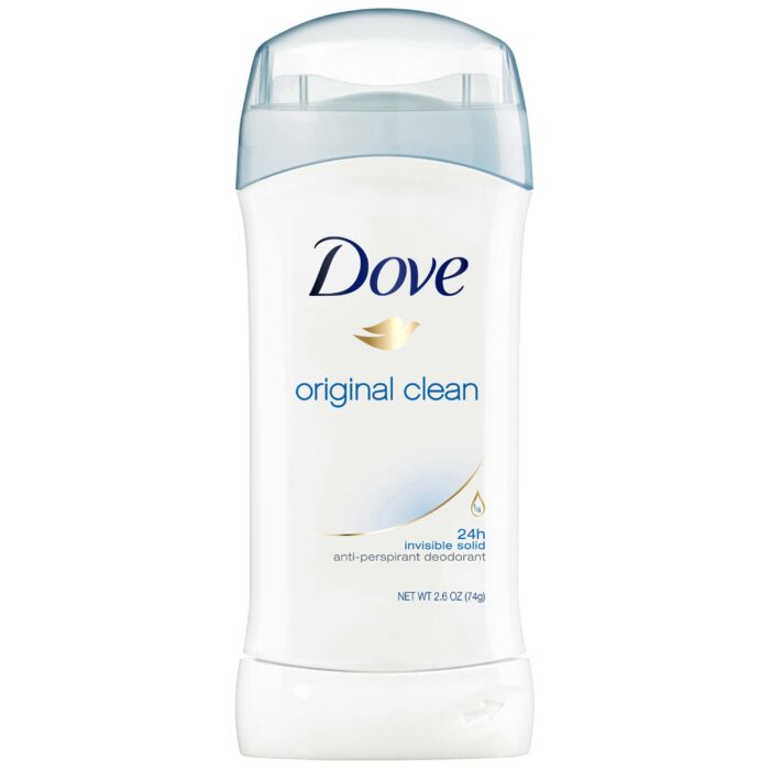 Dove, Original Clean 24H Invisible Solid Antiperspirant Deodorant / Stick, Case Of 6, 2.6 Oz - Image 1
