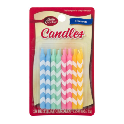 Betty Crocker, Chevron Candle, Case Of 6, 16 Ct