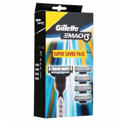 Gillette Mach3 1 Razor + 4 Cartridges Super Saver Pack