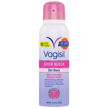 Vagisil, Odor Block Dry Wash Spray, Case Of 4, 2.6 Oz