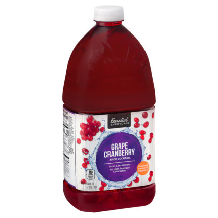 Essential Everyday, Grape Cranberry Juice Cocktail, Case Of 8, 64 Fl Oz