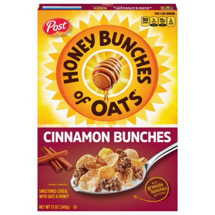 Post, Cinnamon Sweetened Cereal, Case Of 12, 12 Oz