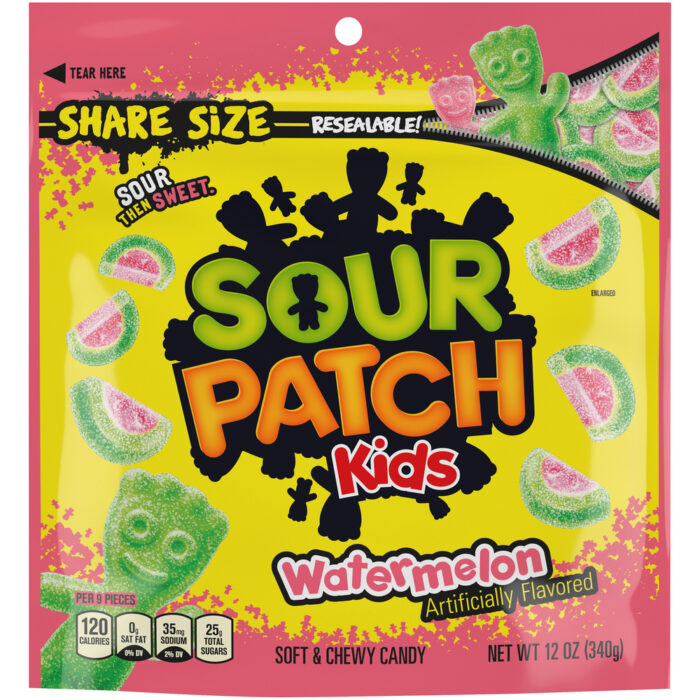 Sour Patch, Kids Watermelon Soft And Chewy Candy Bag, Case Of 12, 12 Oz - Image 1