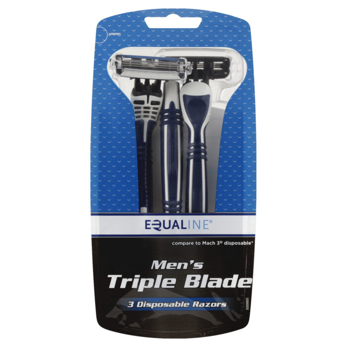 Equaline, Disposable Triple Blade Razors Mens, Case Of 6, 3 Ct - Image 1