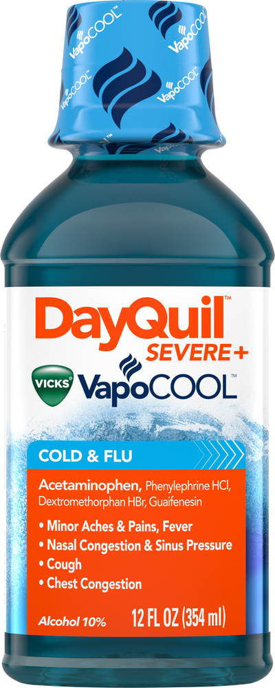 Vicks, Dayquil Severe Plus Vapocool Cold And Flu, 1 Each, 12 Fl Oz