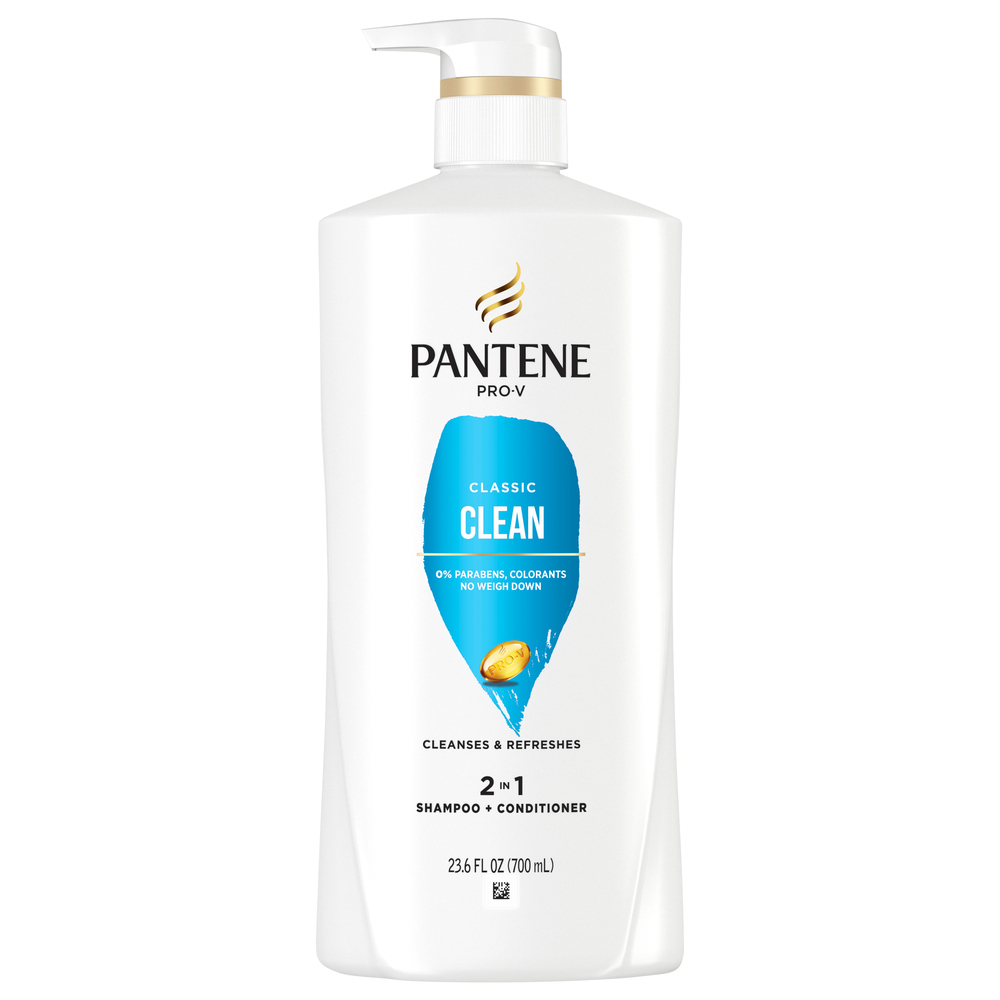 1c095bcb87364b22bf95750ecb3357553Fsize3D1000_Syndigo.jpg Pantene, Pro-V Classic Clean 2 In 1 Shampoo + Conditioner, Case Of 4, 23.6 Fl Oz - Image 1