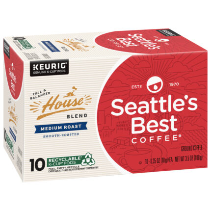 Seattle'S Best Coffee, House Blend Medium Roast For Keurig Brewers, Case Of 6, 3.5 Oz