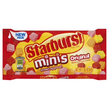 Starburst, Minis Original Unwrapped Fruit Chews, Case Of 24, 1.85 Oz