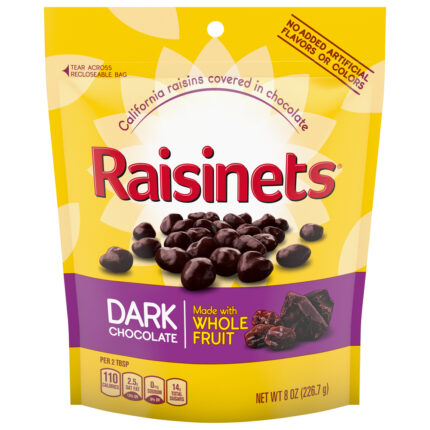 Raisinets, Raisins Covered In Dark Chocolate, Case Of 8, 8 Oz