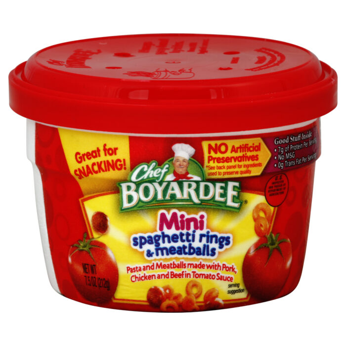 Chef Boyardee, Mini Spaghetti Rings & Meatballs, Case Of 12, 7.5 Oz - Image 1
