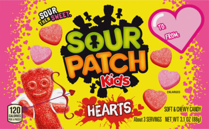 Sour Patch, Kids Hearts Soft And Chewy Candy, Case Of 12, 3.1 Oz