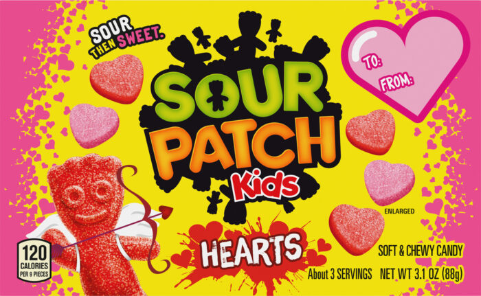 Sour Patch, Kids Hearts Soft And Chewy Candy, Case Of 12, 3.1 Oz - Image 1