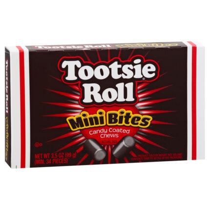 Tootsie Roll, Mini Bites Candy Coated Chews, Case Of 12, 3.5 Oz