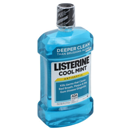 Listerine, Cool Mint Mouthwash, Case Of 6, 50.7 Fl Oz