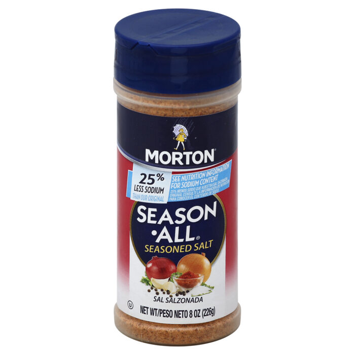 Morton, 25% Less Sodium Seasoned Salt, Case Of 12, 8 Oz - Image 1