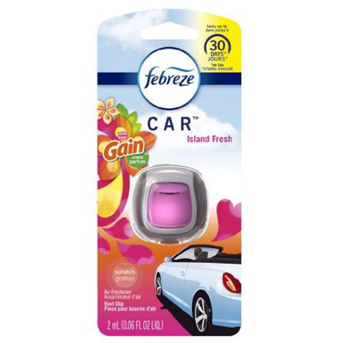 Febreze Car Air Freshener 0.06 Oz Vent Clip Gain Island Fresh - Image 1