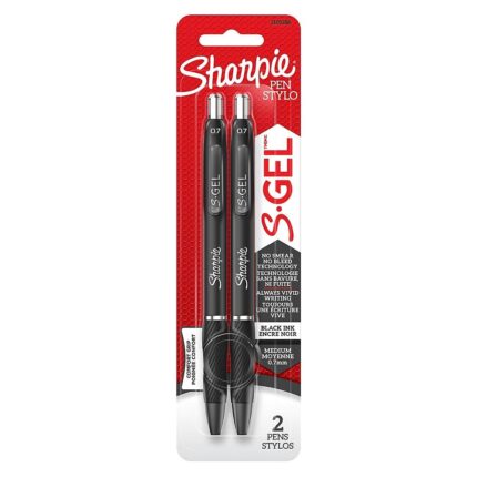 Sharpie, S Gel Black Retractable Gel Pen, Case Of 6, 2 Ct
