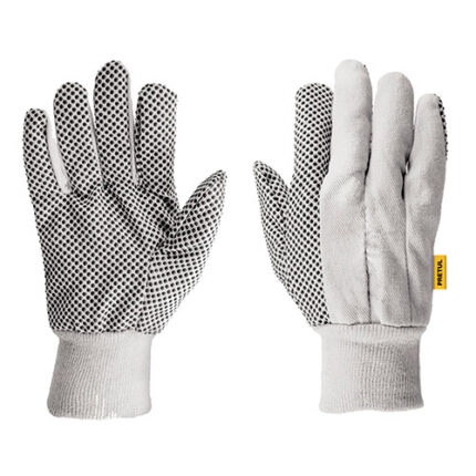 Cotton Canvas, Non-Skid Gloves, Pretul