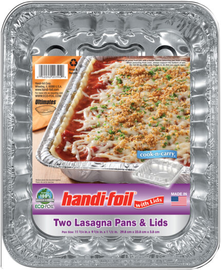 Handifoil, Eco Lasagna Pans And Lids, Case Of 10, 2 Ct