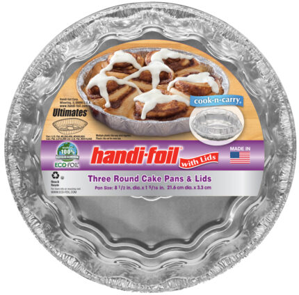 Handifoil, Eco Round Cake Pans And Lids, Case Of 13, 3 Ct