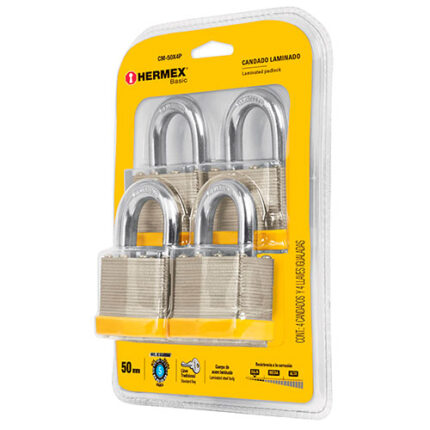 1.97" Steel Padlock Set 4 Pcs