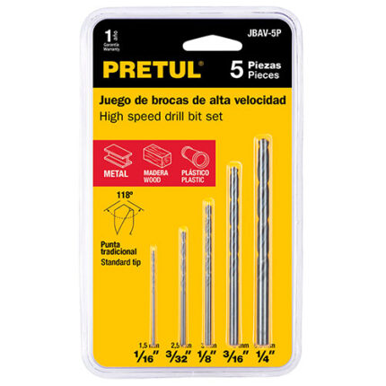 High Speed Drill Bit Set 5 Pcs
