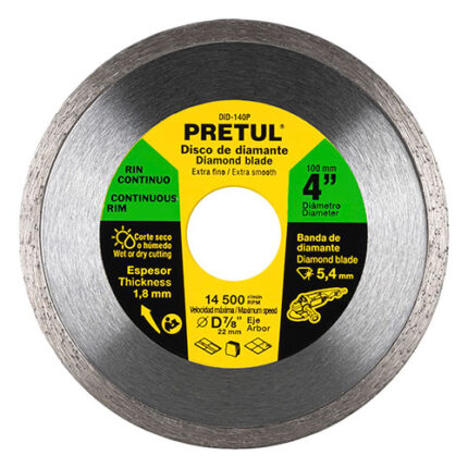 4" Continuous Rim Diamond Blade Pretul