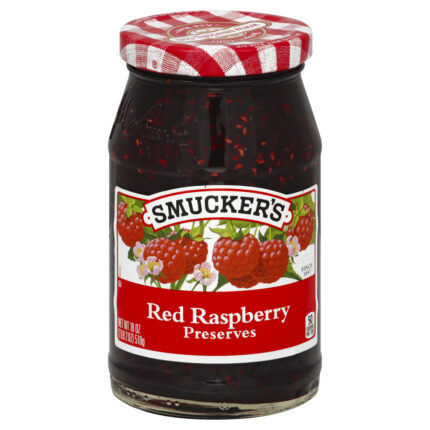 Smucker'S, Red Raspberry Preserves, Case Of 12, 18 Oz