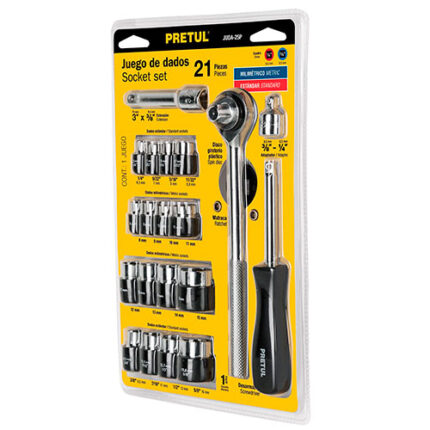 1/4 & 3/8"Drive Socket Set 25 Pcs Pretul