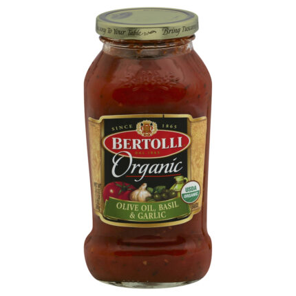 Bertolli, Organic Olive Oil, Basil And Garlic Sauce, Case Of 6, 24 Oz